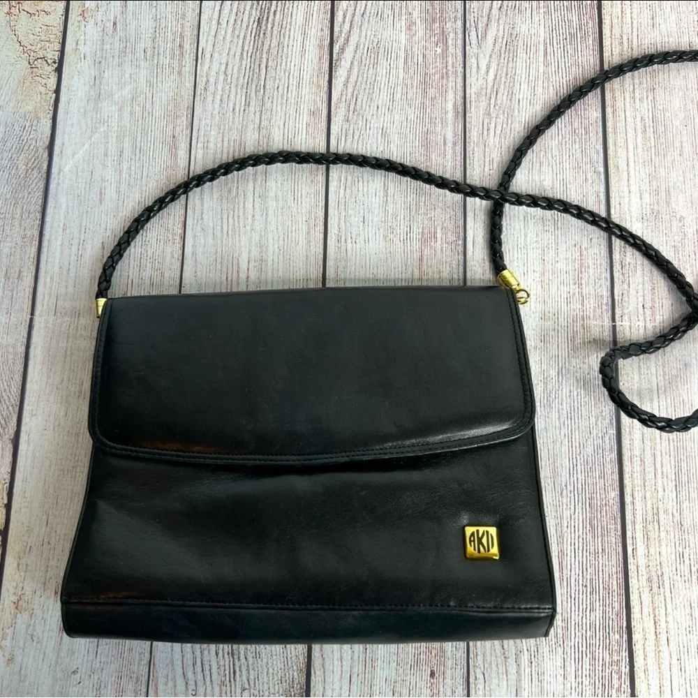 Anne Klein II Vintage Black Crossbody Purse Bag NWT